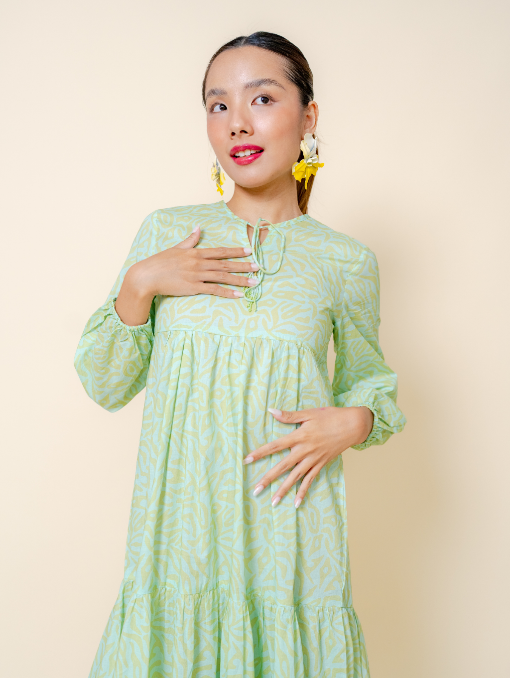 Claudia Dress - Origin Green