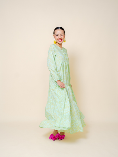 Claudia Dress - Origin Green