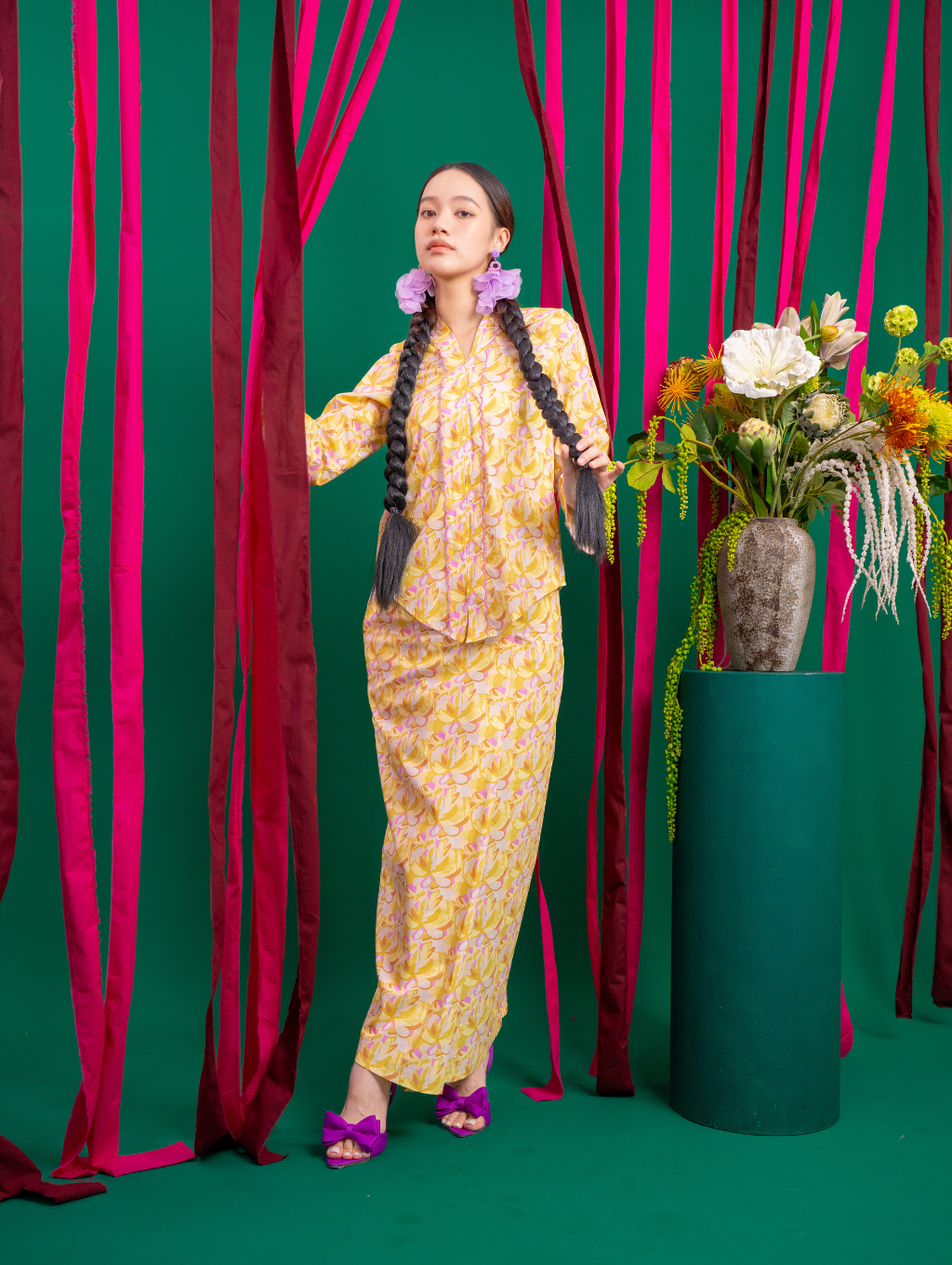 Elora Kebaya - Lime Green