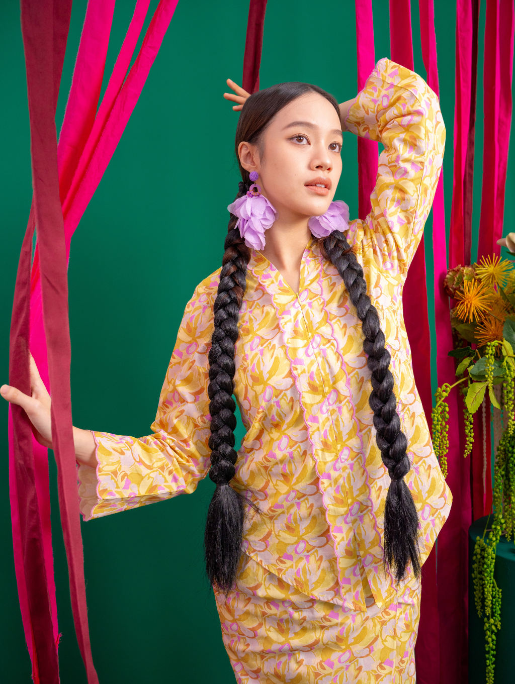 Elora Kebaya - Lime Green
