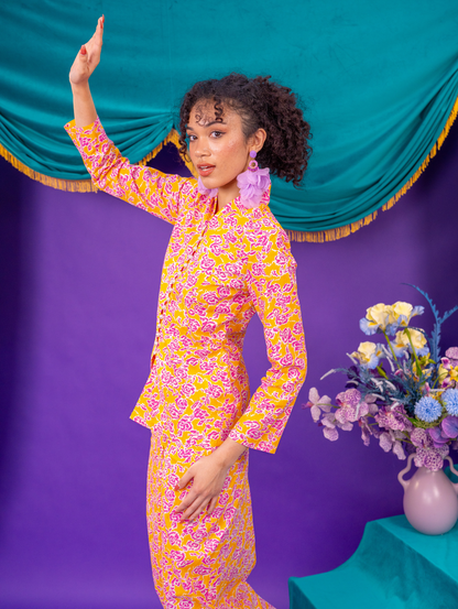 Melour Kebaya - Cloverly Yellow