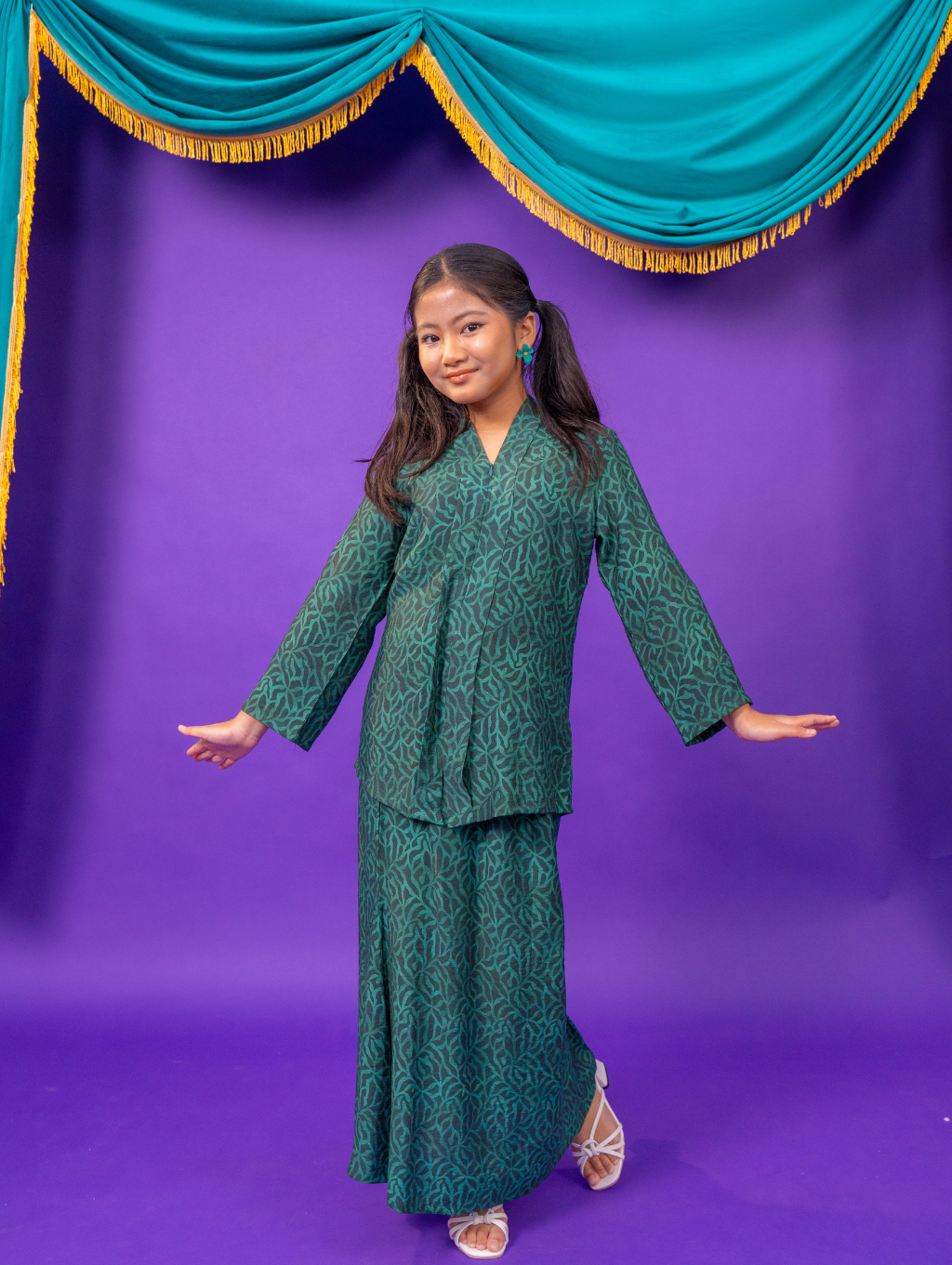 KIDS Grain Kebaya - Teal