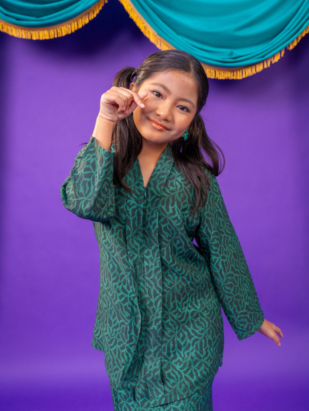 KIDS Grain Kebaya - Teal