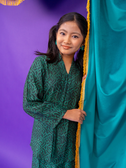 KIDS Grain Kebaya - Teal