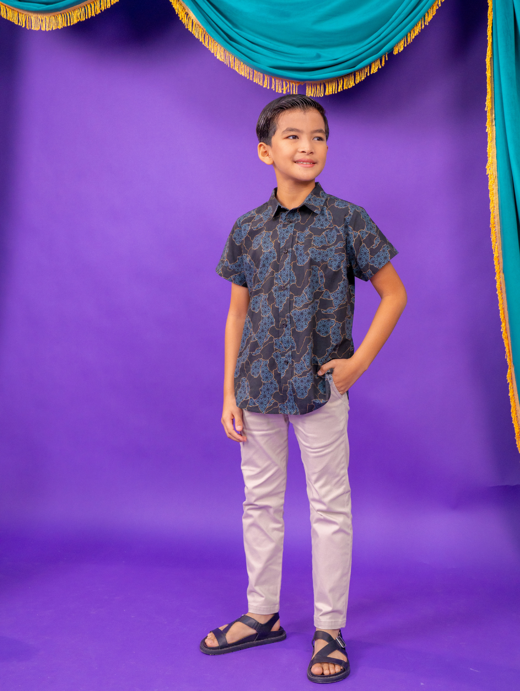 KIDS Basil Shirt - Blaze Black