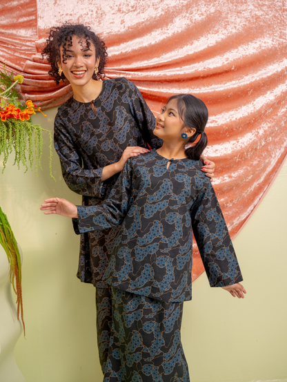 KIDS Blaze Kurung - Black