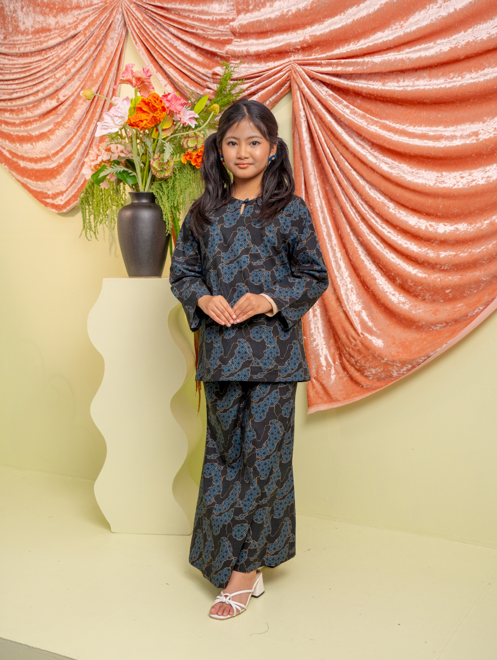 KIDS Blaze Kurung - Black