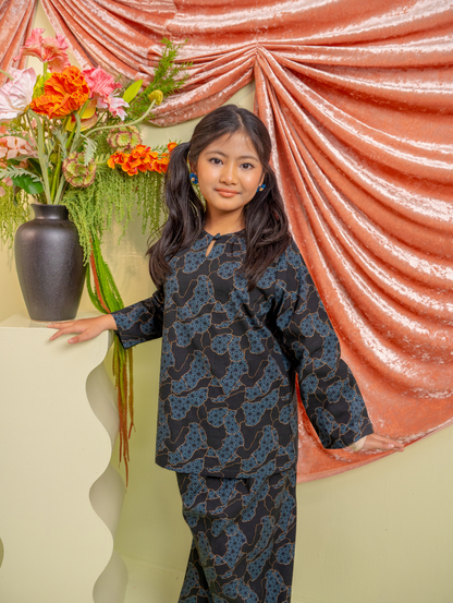 KIDS Blaze Kurung - Black