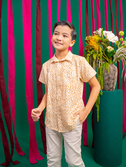 KIDS Basil Shirt - Grain Cream