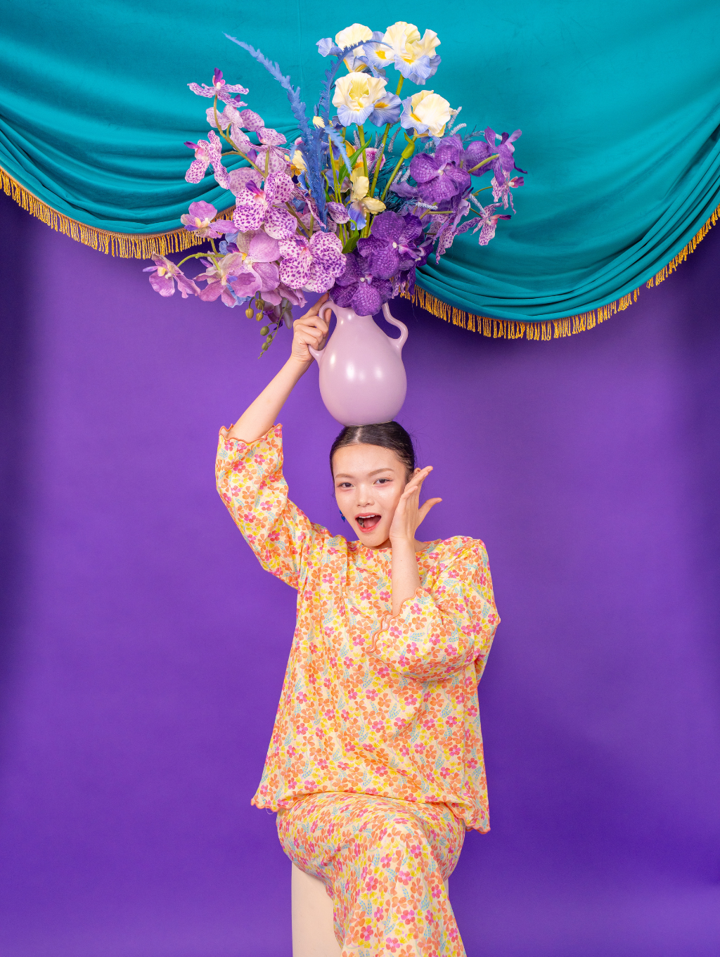 Gina Oversized Kurung - Bloomsy