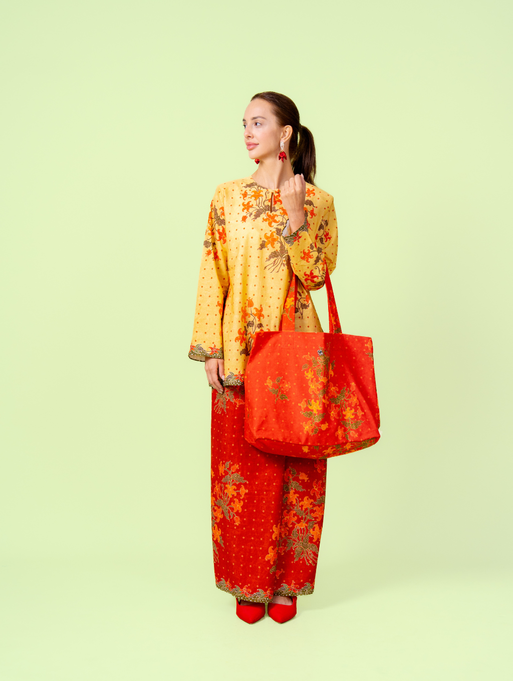 Canvas Tote Bag - Kelumpang Merah