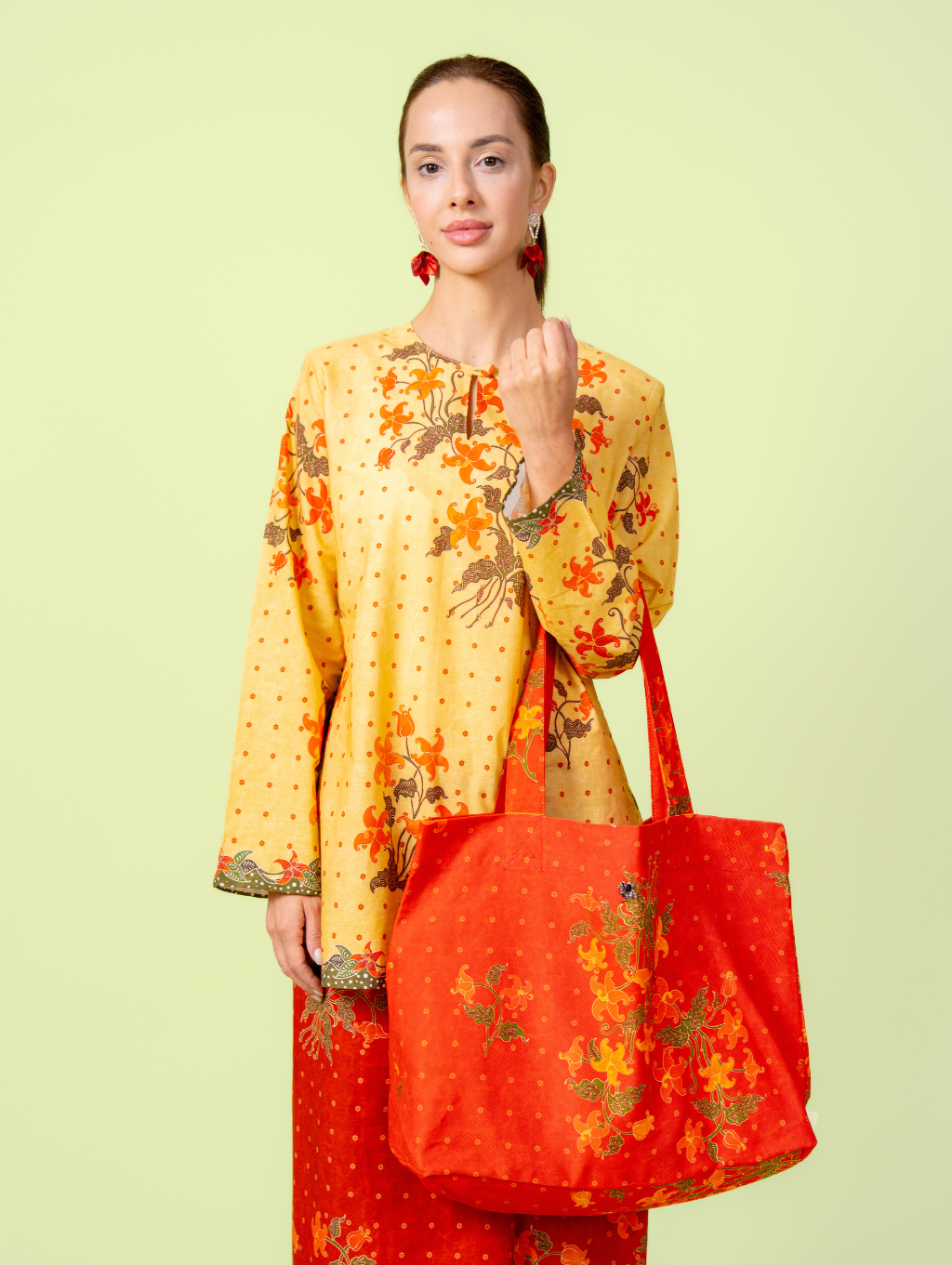 Canvas Tote Bag - Kelumpang Merah