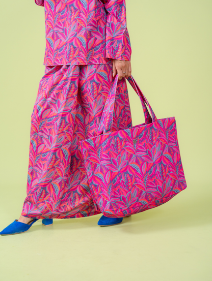 Canvas Tote Bag - Mora Pink