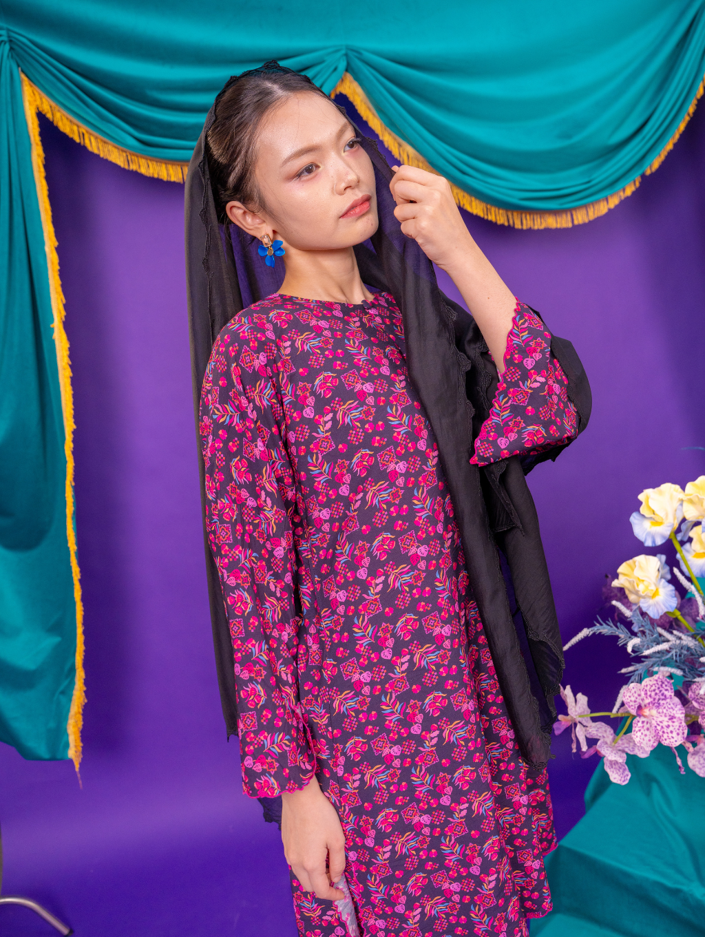 Myrtle Maxi Set - Rosepatch Black