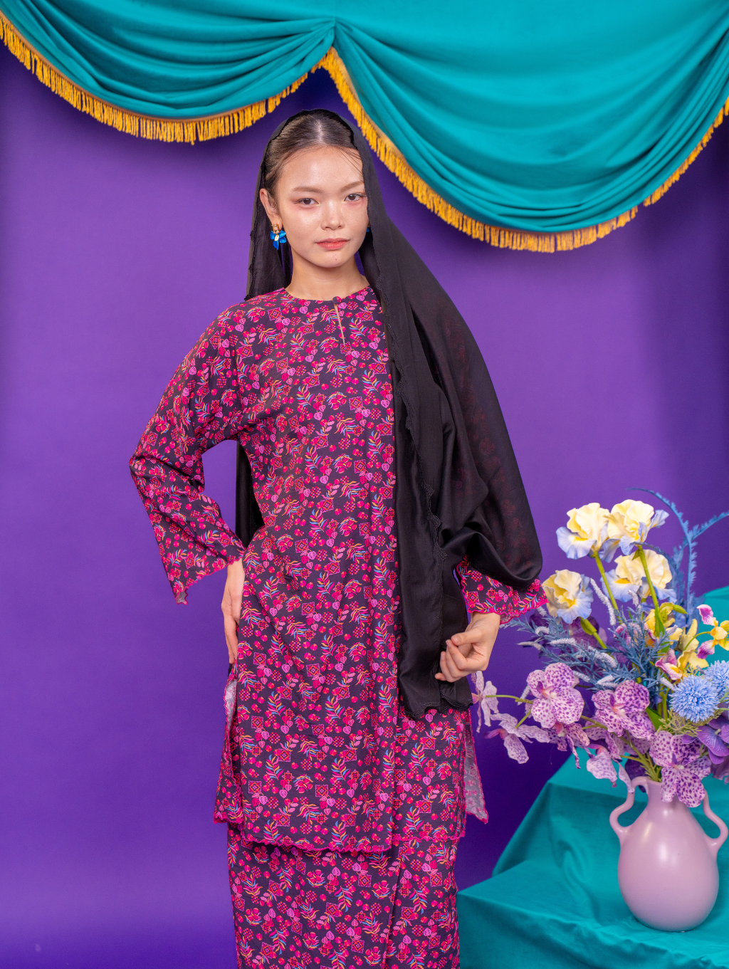 Myrtle Maxi Set - Rosepatch Black