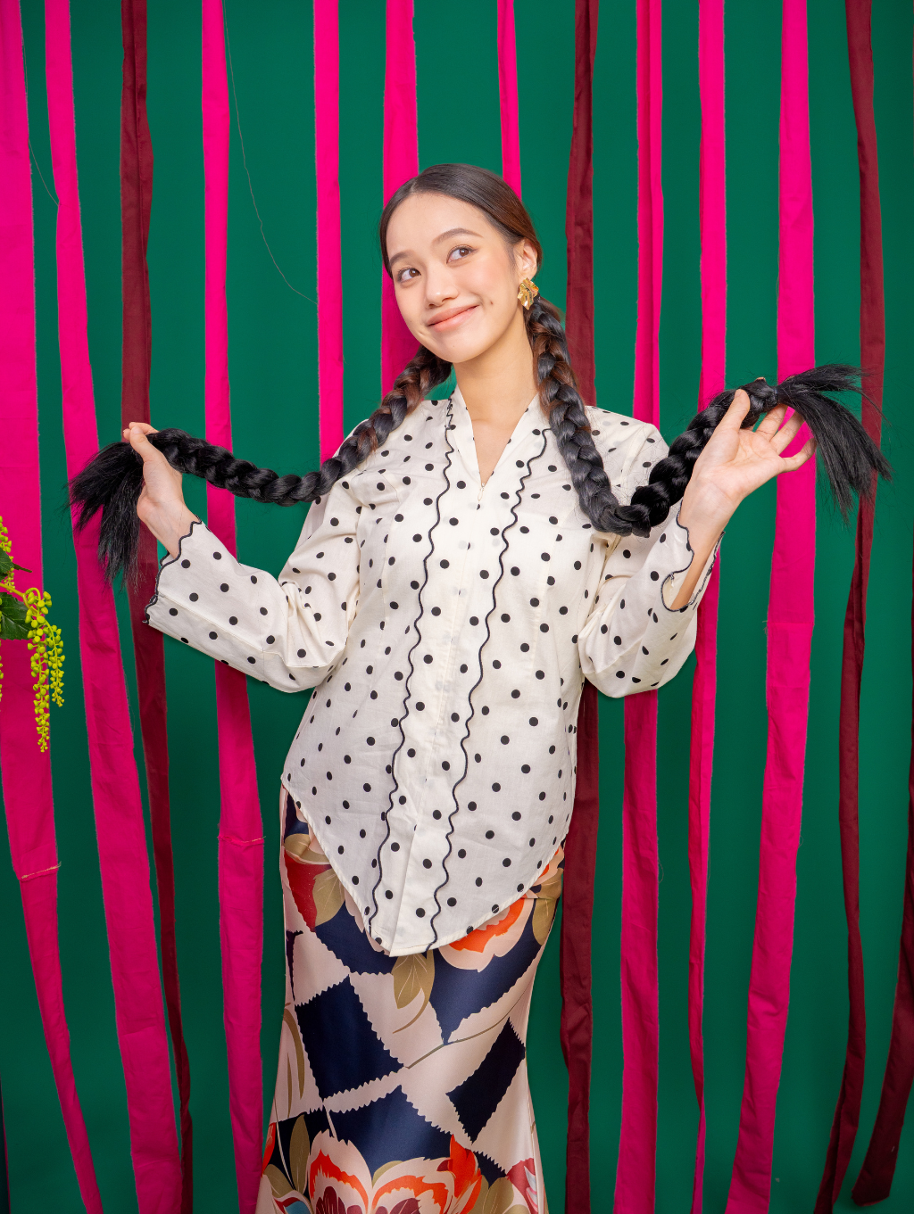 Elora Kebaya Top - Polka