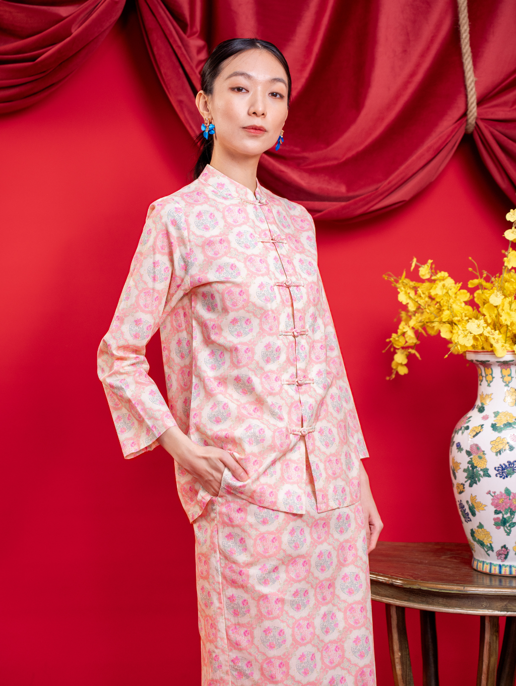 Mandarin Kurung - Gui Peach