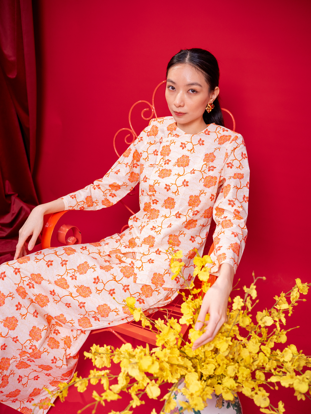 Dynasty Kebaya - Peach