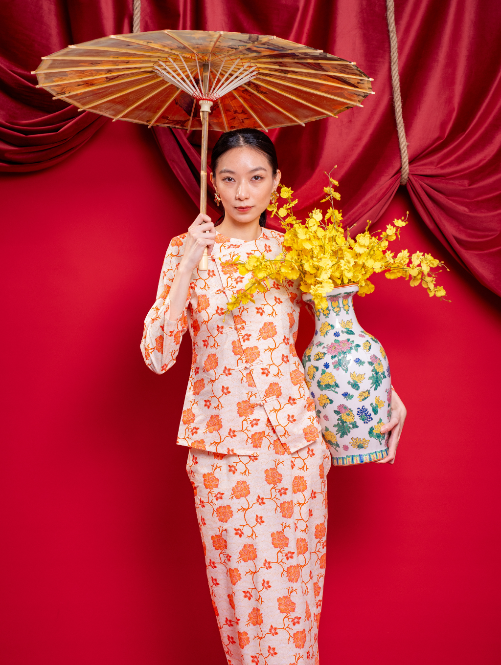 Dynasty Kebaya - Peach