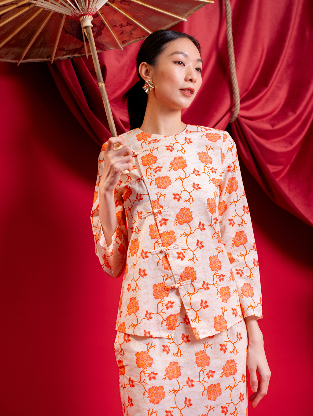 Dynasty Kebaya - Peach