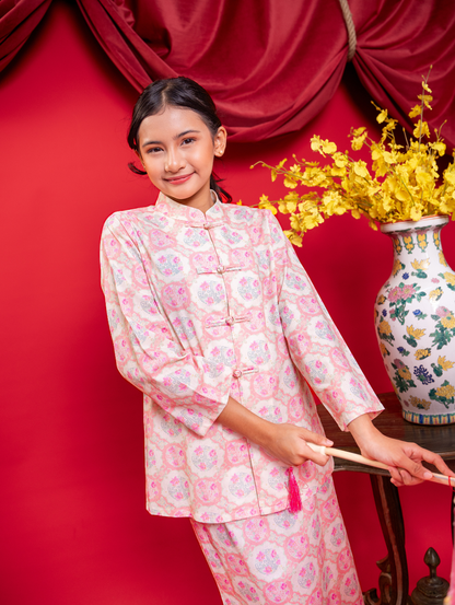 KIDS Mandarin Kurung - Gui Peach