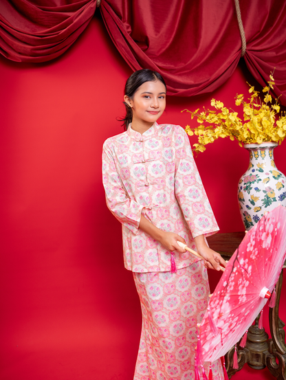 KIDS Mandarin Kurung - Gui Peach