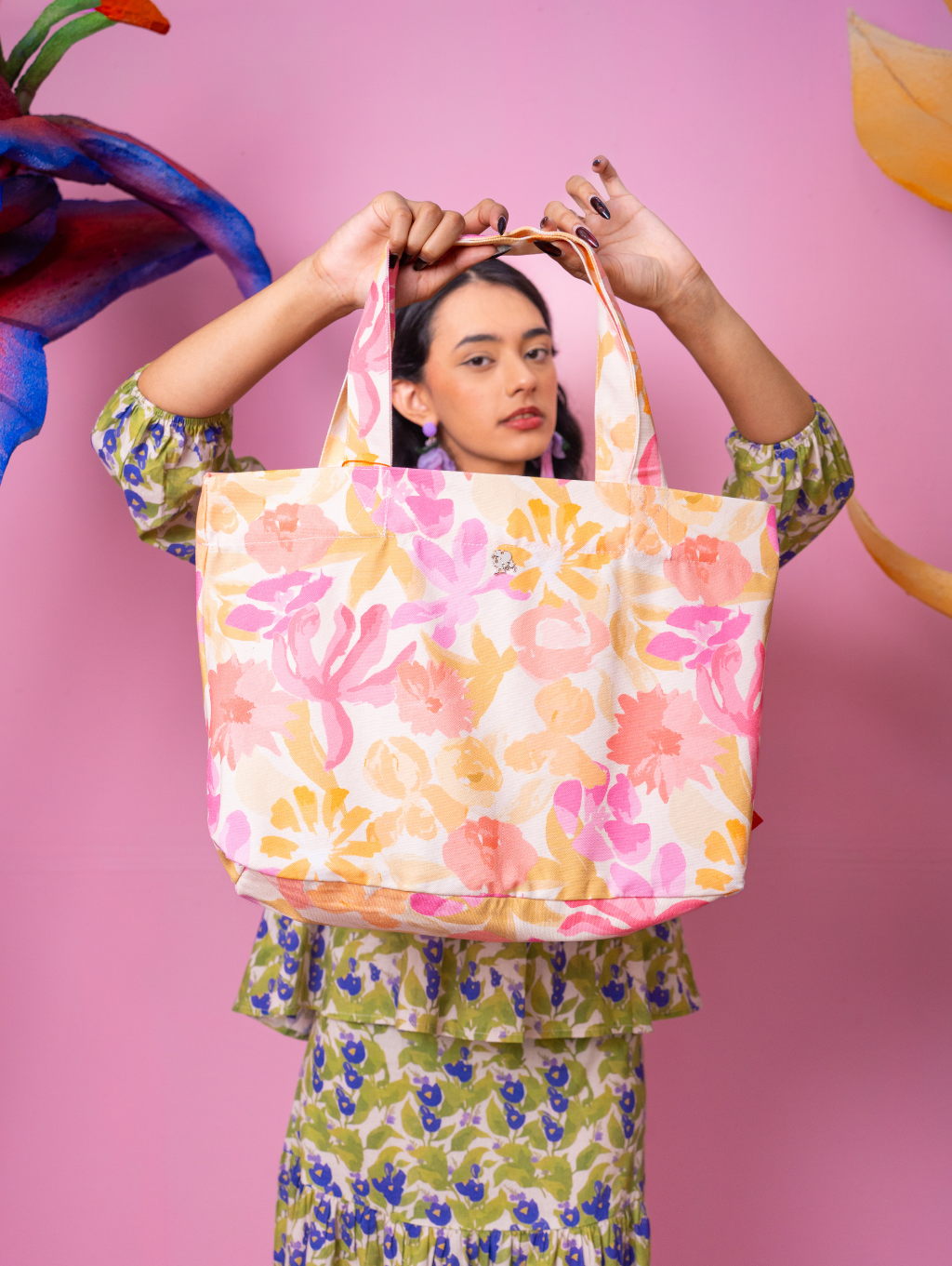 Canvas Tote Bag - Calanthe Pink