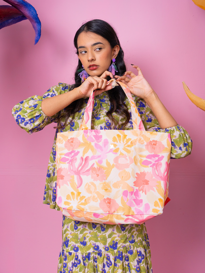 Canvas Tote Bag - Calanthe Pink
