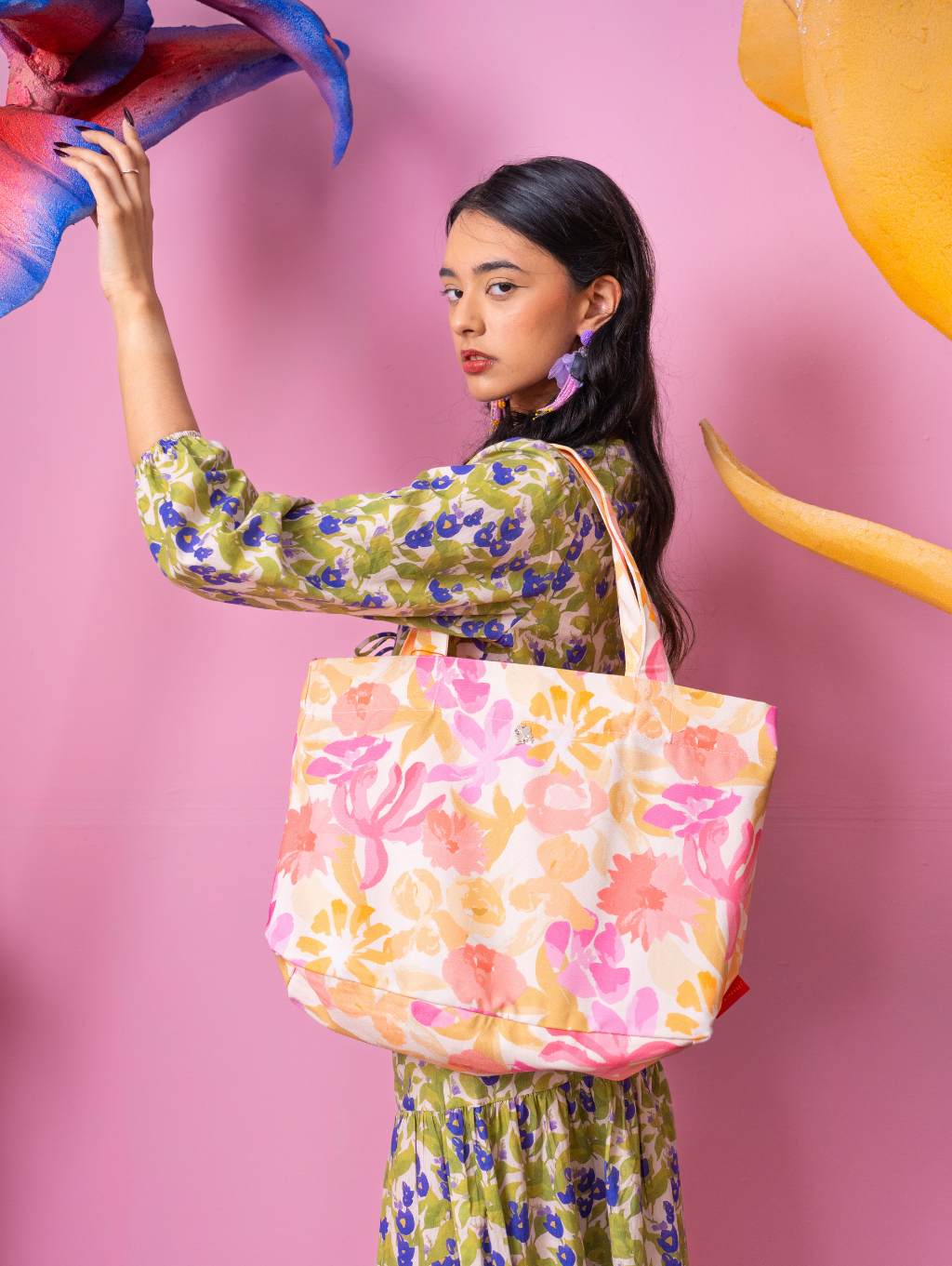 Canvas Tote Bag - Calanthe Pink