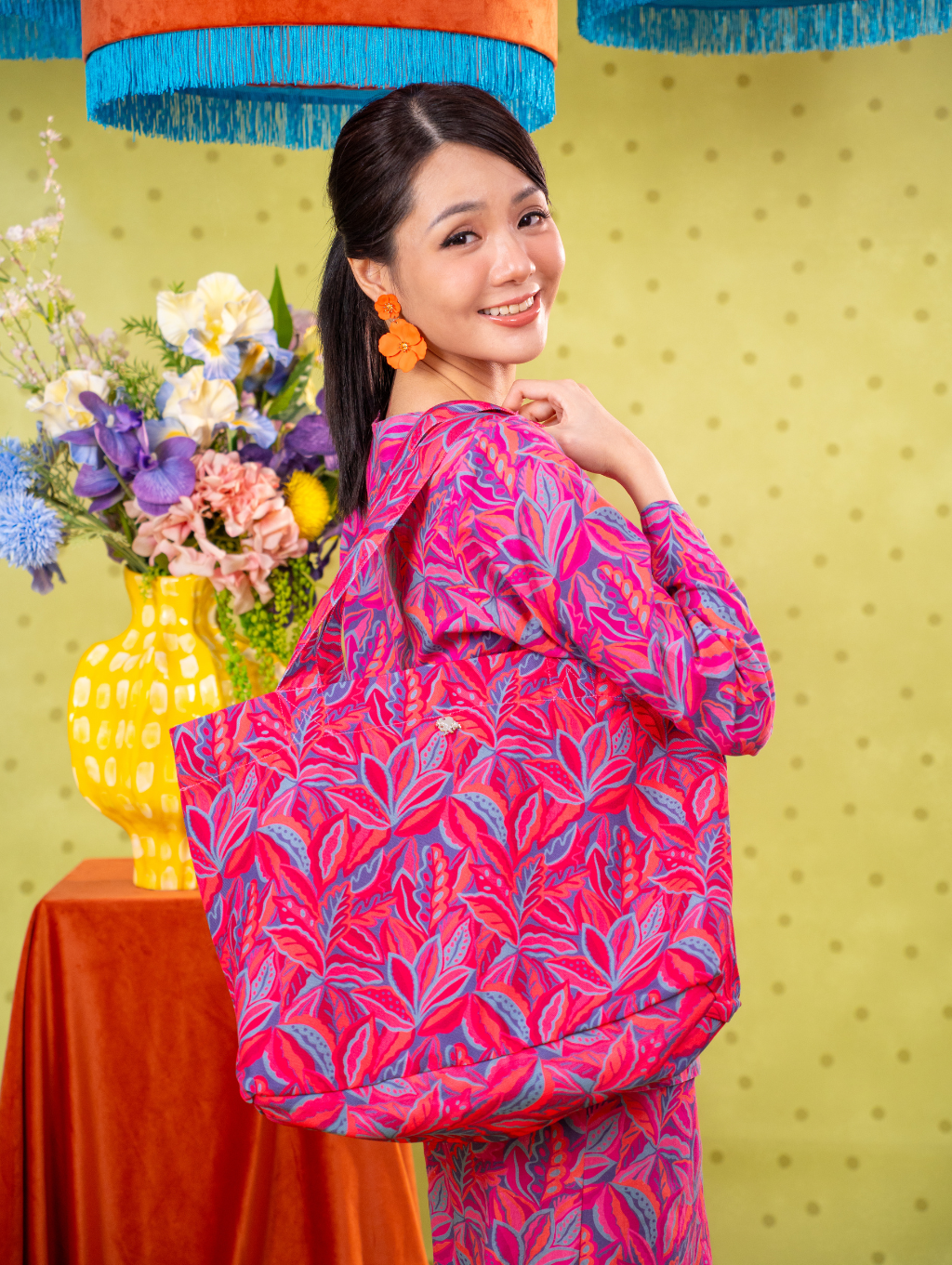 Canvas Tote Bag - Mora Pink