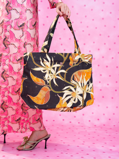Canvas Tote Bag - Cempaka Hitam