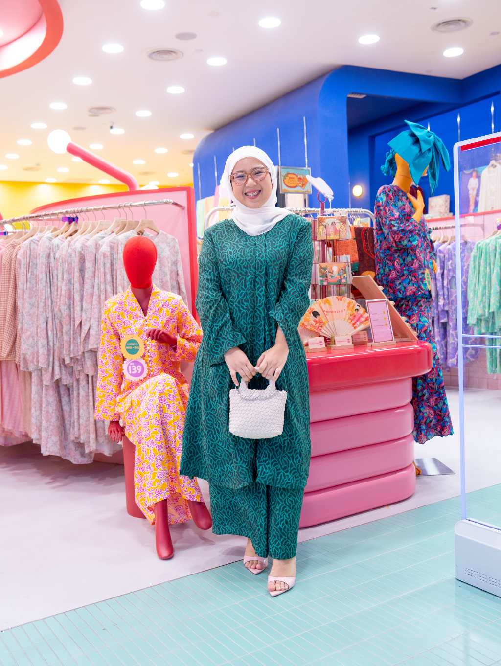 Rosa Maxi Kebaya - Grain Teal