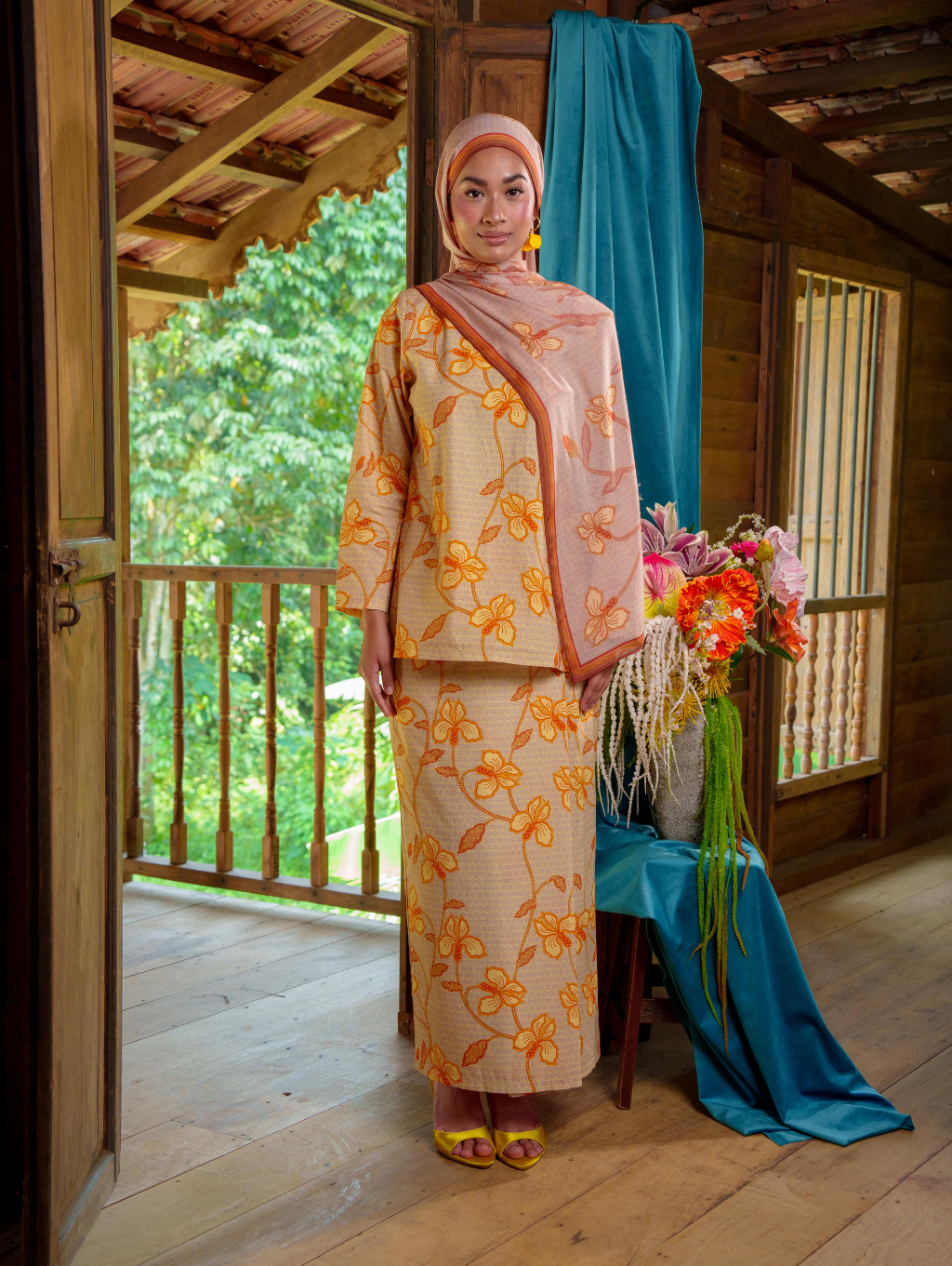Anggerik Sari Kurung - Brown