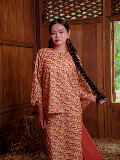 Tilly Oversized Kurung - Talia Cream