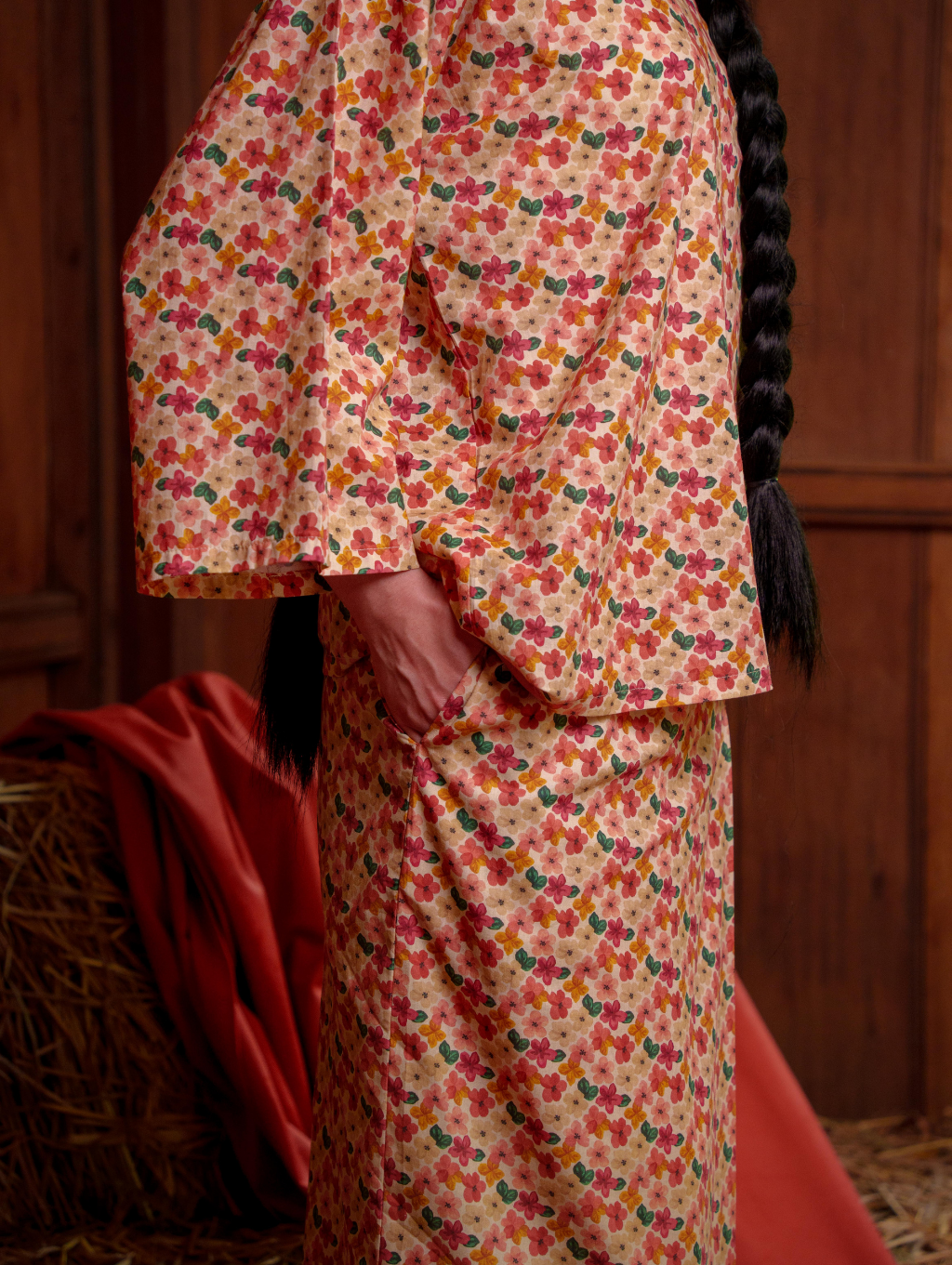 Tilly Oversized Kurung - Talia Cream