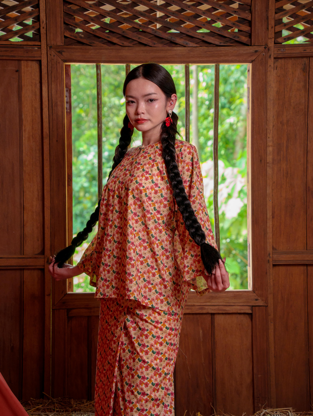 Tilly Oversized Kurung - Talia Cream