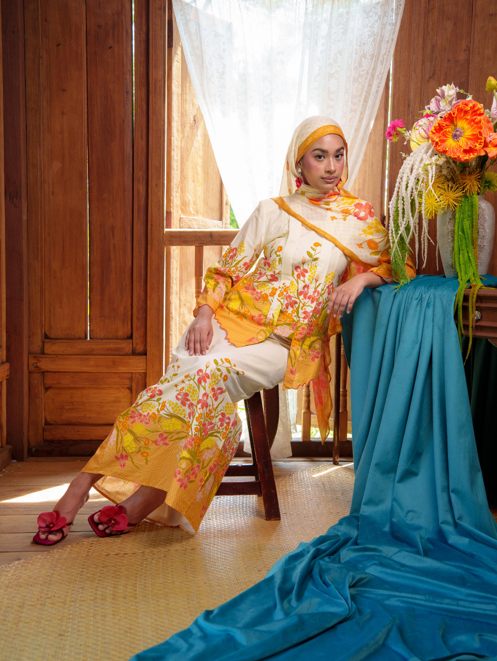 Agnes Kotabaru Kebaya - Dupatta Brown