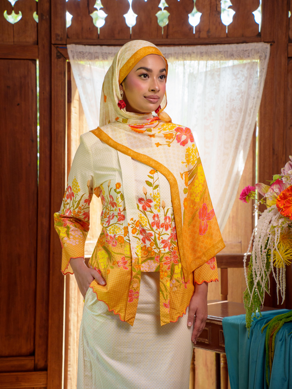Agnes Kotabaru Kebaya - Dupatta Brown