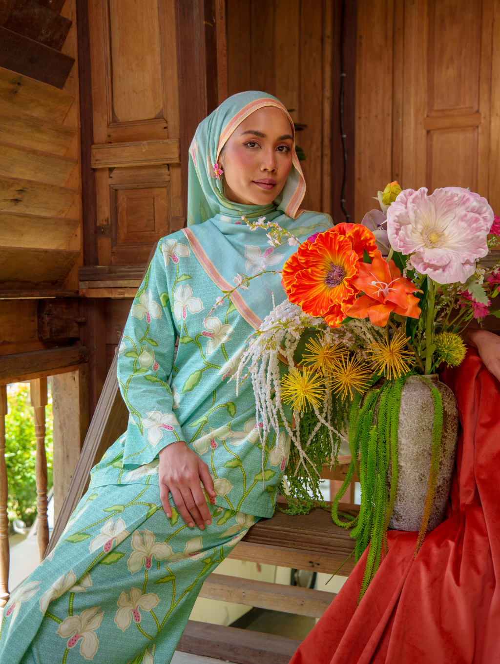 Anggerik Sari Kurung - Blue
