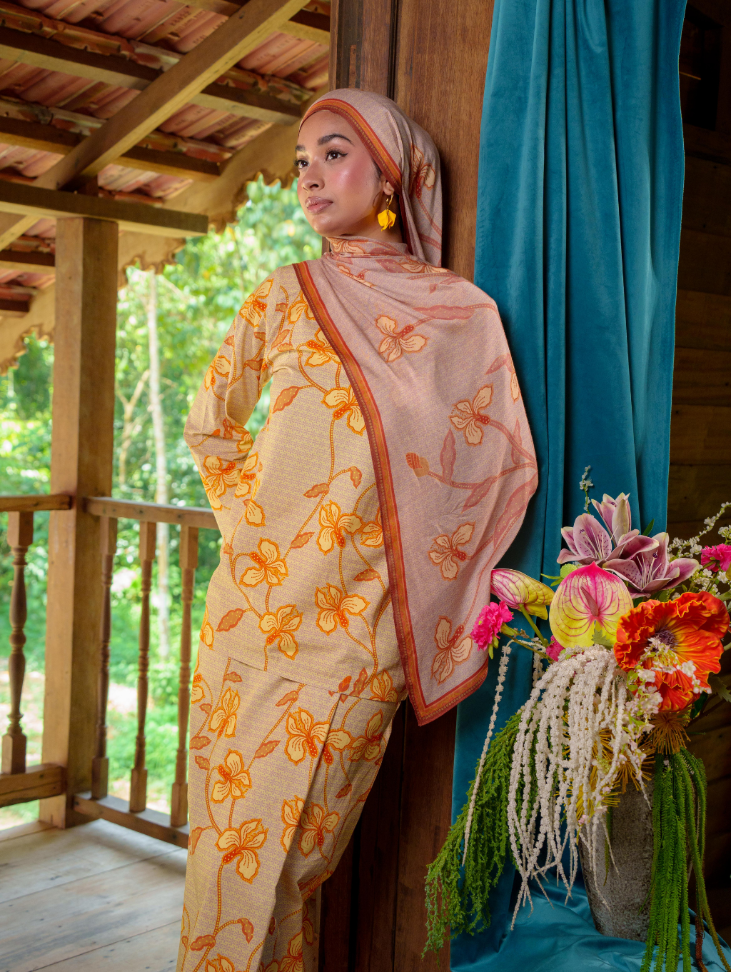 Anggerik Sari Kurung - Brown