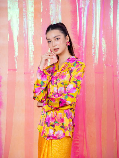 Elora Kebaya Top - Lily Yellow