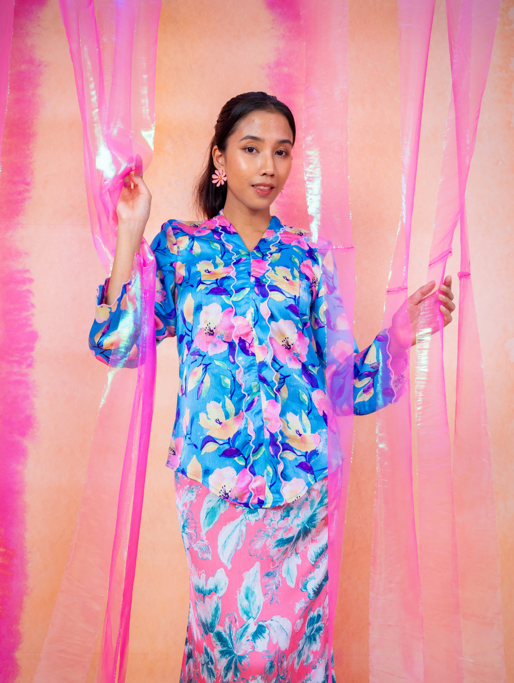 Elora Kebaya Top - Lily Blue