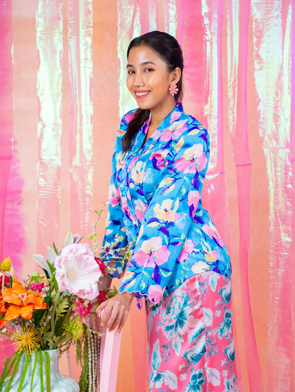 Elora Kebaya Top - Lily Blue