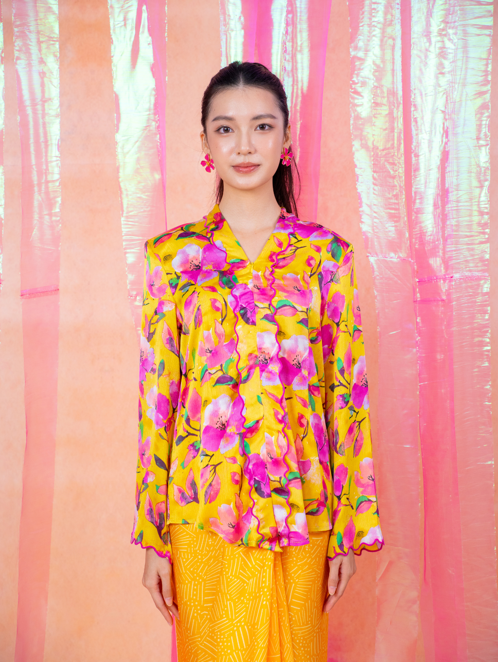 Elora Kebaya Top - Lily Yellow