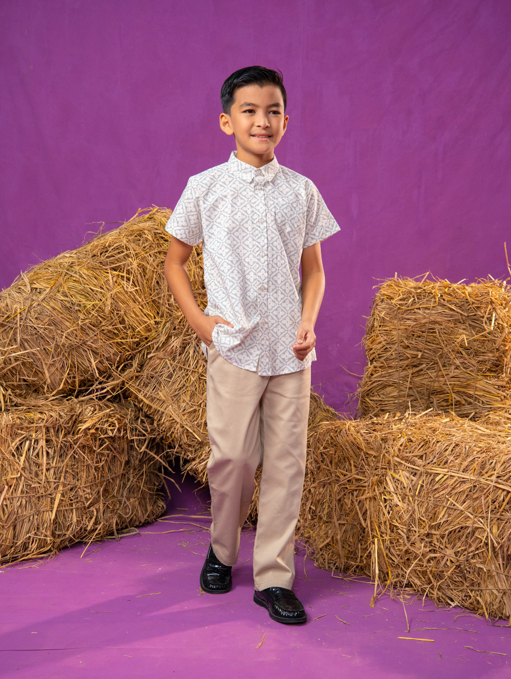 KIDS Basil Shirt - Natura Cream