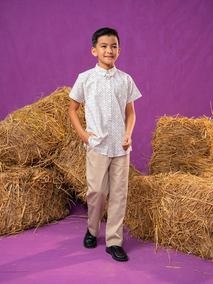 KIDS Basil Shirt - Natura Cream