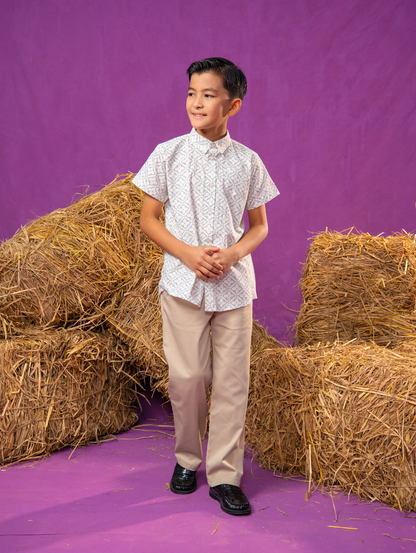 KIDS Basil Shirt - Natura Cream