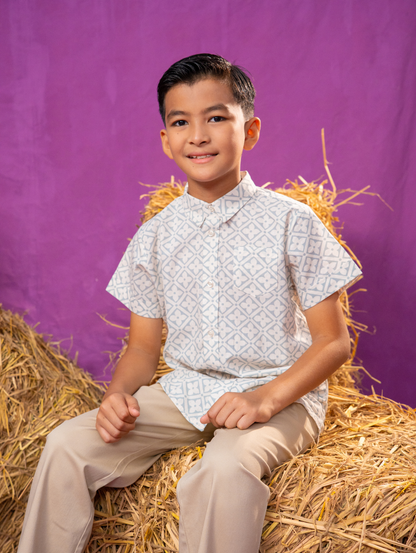 KIDS Basil Shirt - Natura Cream