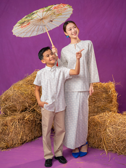 KIDS Basil Shirt - Natura Cream