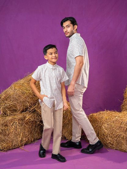 KIDS Basil Shirt - Natura Cream